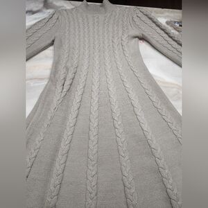 Jessica Howard Taupe Cable Knit Dress